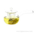 handmade fire resistant small glass teapot